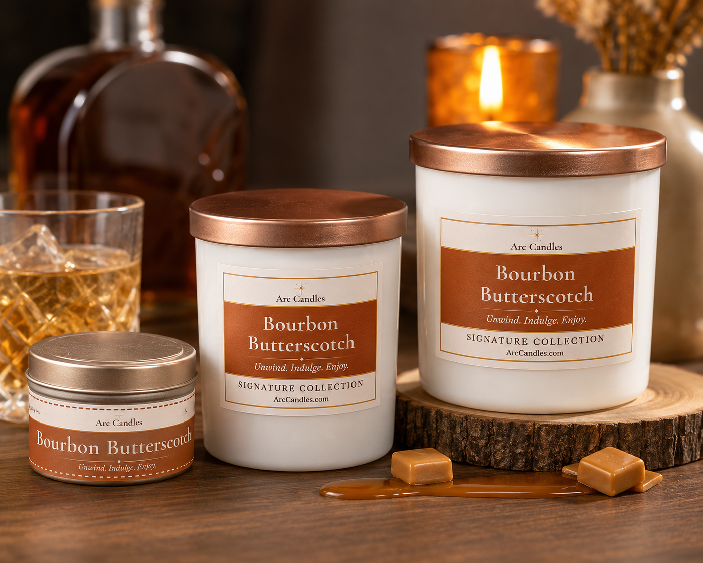 Bourbon Butterscotch Scented Candle